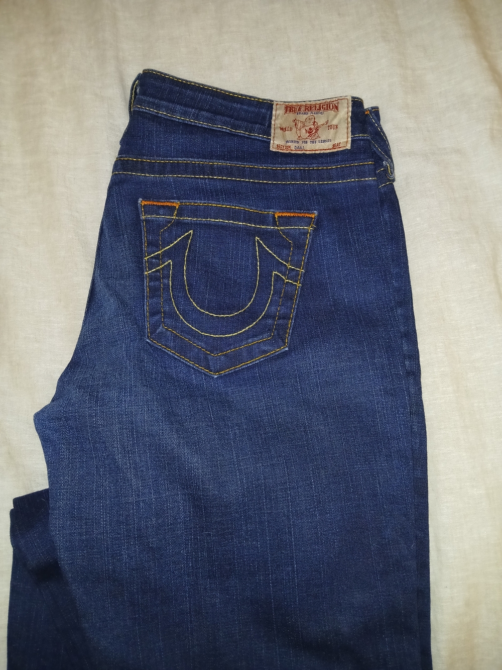 True Religion Women's Dark Blue Denim Jeans